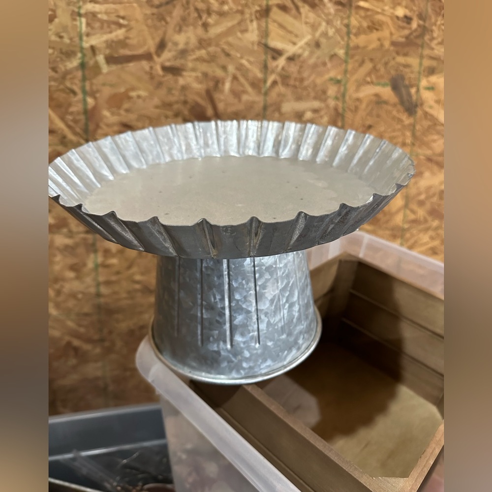 Galvanized Cake Stand